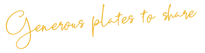 Generous plates to share