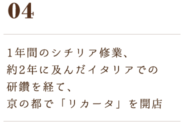 04 1年間のシチリア修業、